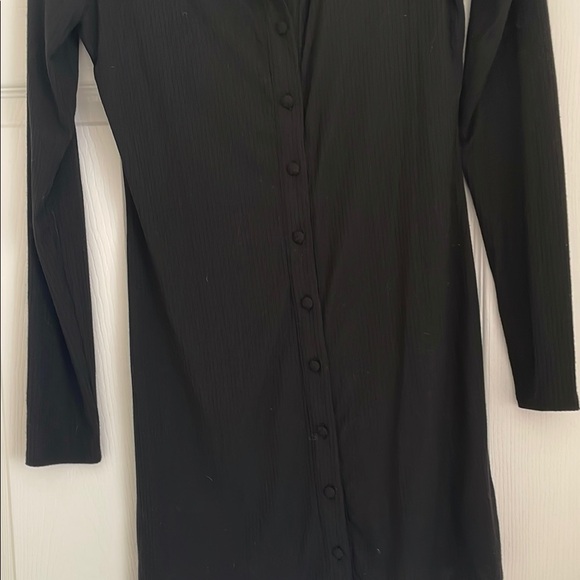 NWT Black Button-Up Dress - Picture 5 of 6